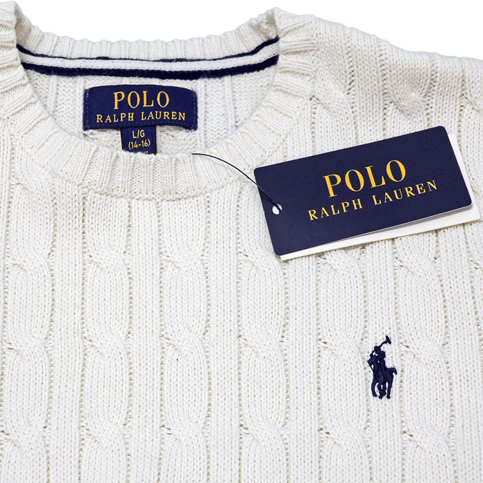 POLO ラルフローレン コットン ケーブルセーター 送料無料 