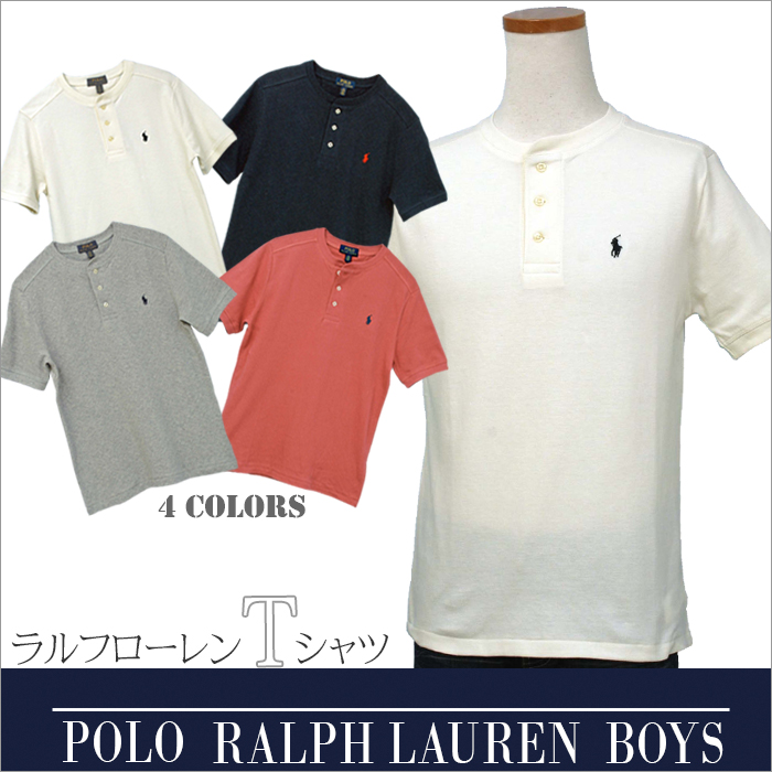 POLO ラルフローレンヘンリーネック半袖Tシャツ 半袖 Tシャツ ボーイズ