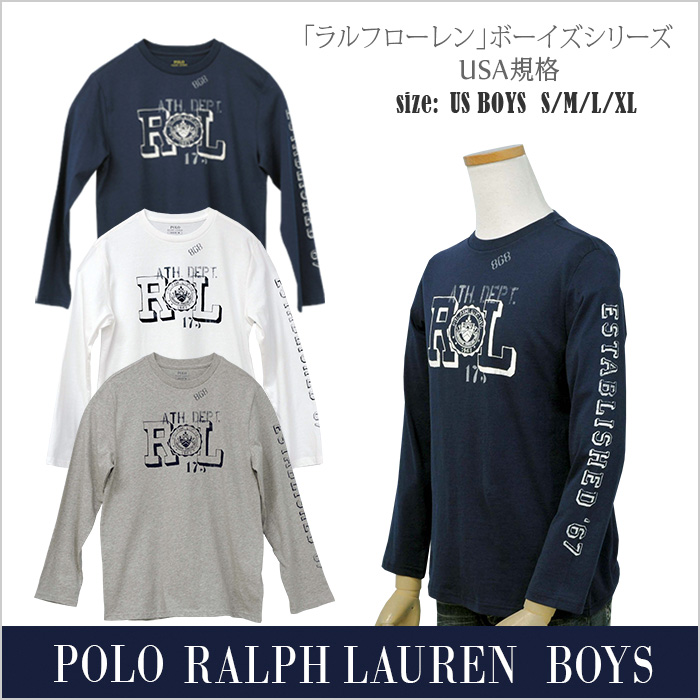 ポロラルフローレン　メンズ　長袖Tシャツ　ロゴプリント　ブラック系　サイズL状態はお写真でご確認下さい