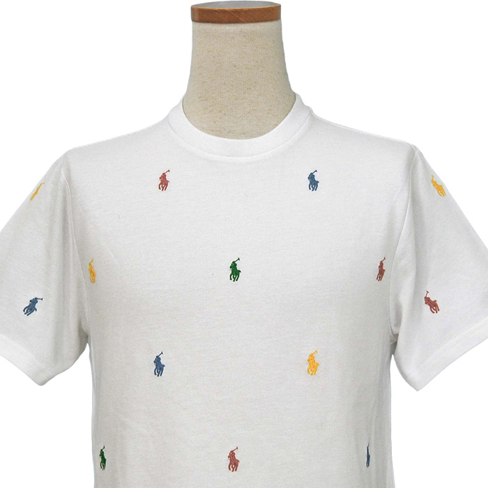 ラルフローレン ポニー刺繍半袖鹿の子Tシャツ ホワイト