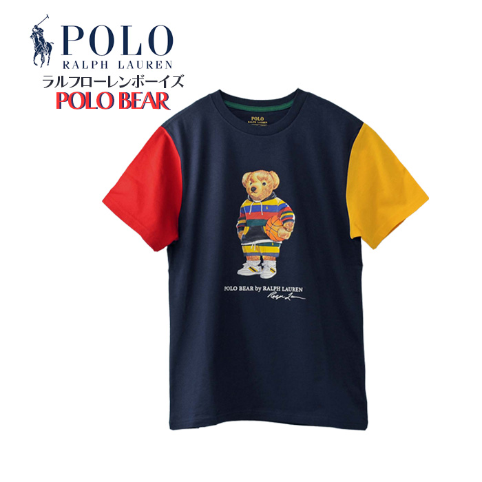 ラルフローレン Polo ベア カラーブロックド コットン 半袖Tシャツ