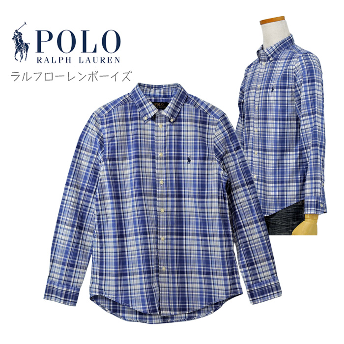 POLO ラルフローレンマルチチェック シャツ送料無料 長袖 カジュアル