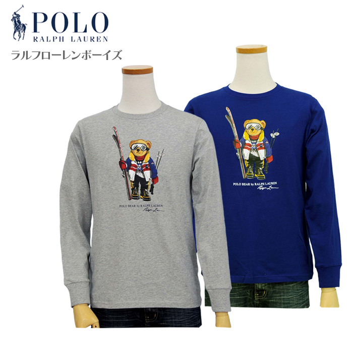 ポロベア　polo bear グレー　灰色　ロンT シャツ　メンズ　レディース