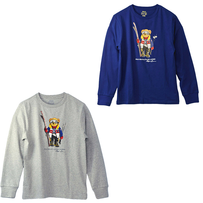 ポロベア　polo bear グレー　灰色　ロンT シャツ　メンズ　レディース