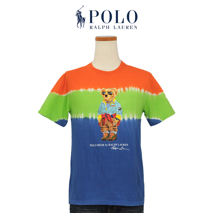 ラルフローレン Polo ベア カラーブロックド コットン Tシャツ ネイビー