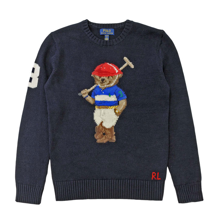 POLO RALPH LAUREN �{�[�C�Y �R�b�g��100% �|���x�A �j�b�g�Z�[�^�[ ��