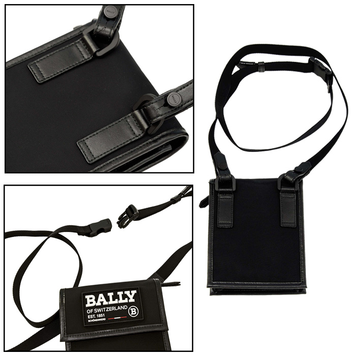 【BALLY】バリー FASTRACK ショルダーバッグ ブラック 内側はBALLYのロゴ