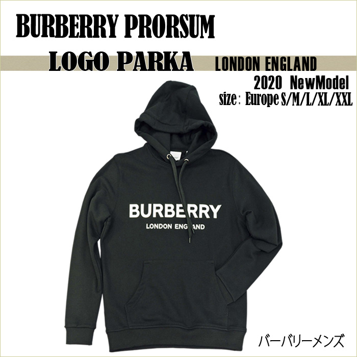 BURBERRY バーバリー パーカー 長袖 黒 ロゴ L - パーカー