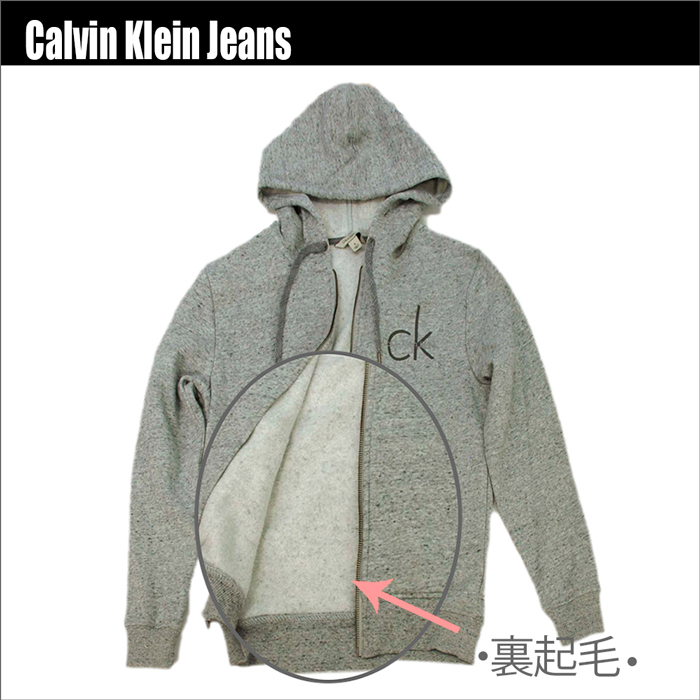 カルバンクラインフルジップパーカーCKロゴ Calvin Klein Jeans Mens