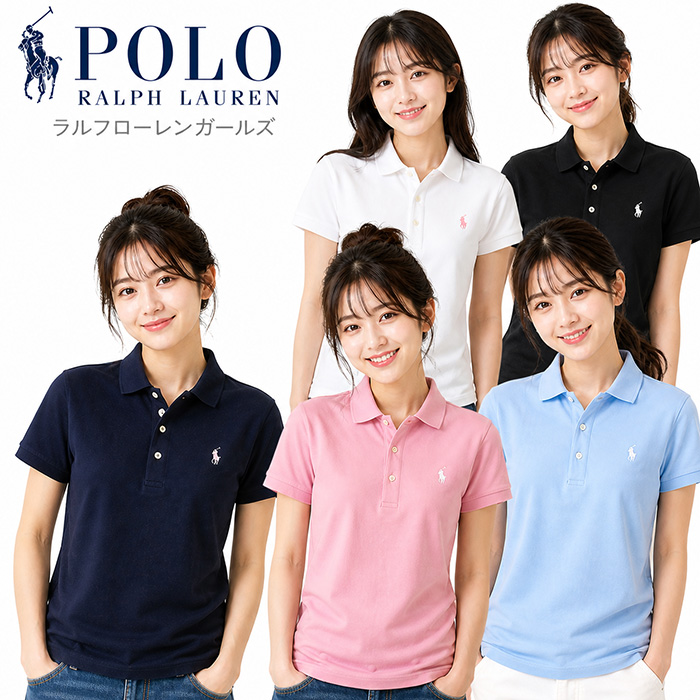 ラルフローレン ガールズ半袖鹿の子ポロシャツ送料無料 Ralph Lauren