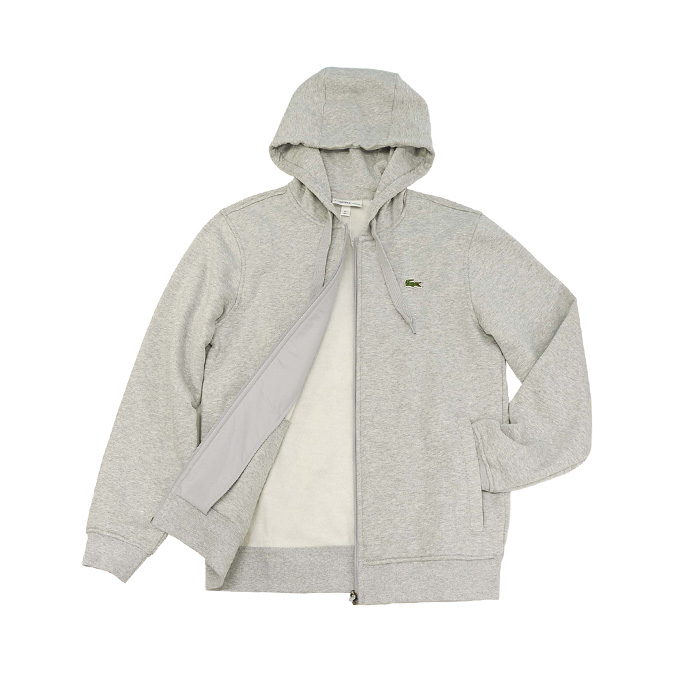 【美品】LACOSTE ラコステ フルジップ ダブルジップ パーカー グレー 5