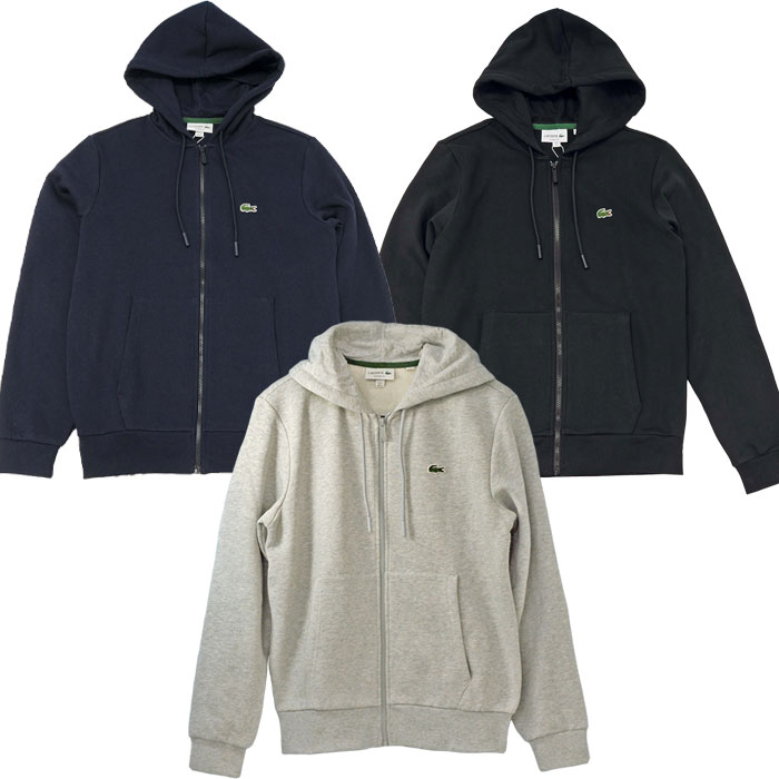 【美品】LACOSTE ラコステ フルジップ ダブルジップ パーカー グレー 5