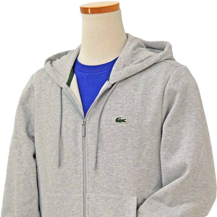 【美品】LACOSTE ラコステ フルジップ ダブルジップ パーカー グレー 5