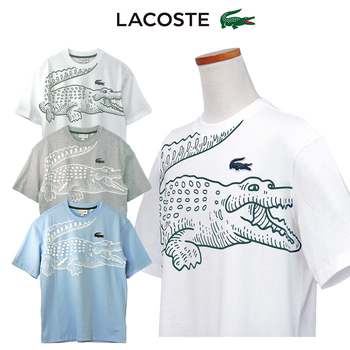 Lacoste ラコステ オーバーサイズヴィンテージワニロゴプリントTシャツ