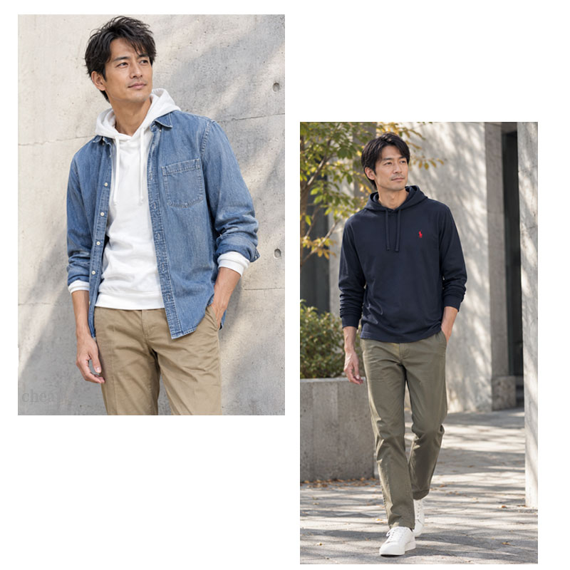 ポロ ラルフローレン メンズ フード付 長袖Tシャツ 長袖 Tシャツ