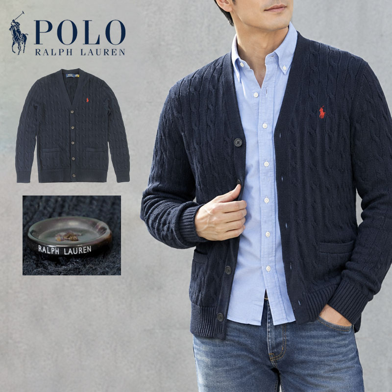 POLO Ralph Lauren �����Y �P�[�u���҂݃J�[�f�B�K�� ���C���摜