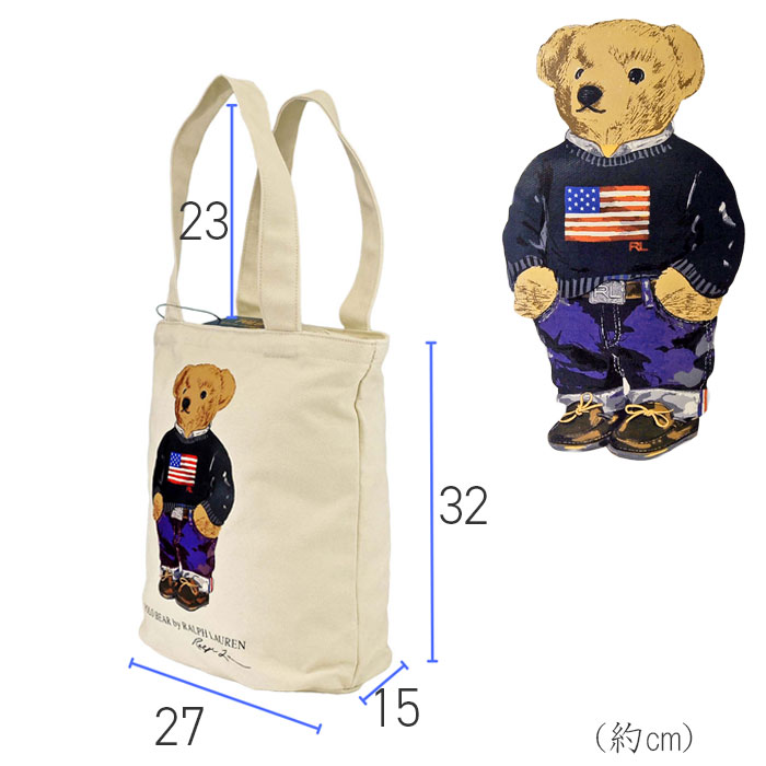 POLO GOLFラルフロ-レン ポロベア トートバッグ ハンドルの高さ29cm