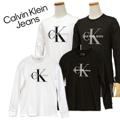 Calvin Klein Jeans Men's CKモノグラムロゴ　長袖Tシャツ
