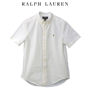 ラルフローレン Boy's 半袖シャンブレーシャツ ホワイト