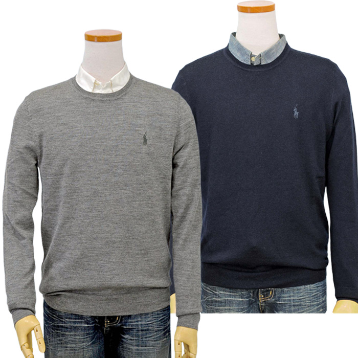 POLO ラルフローレンウール クルーネック セーター セーター、カ