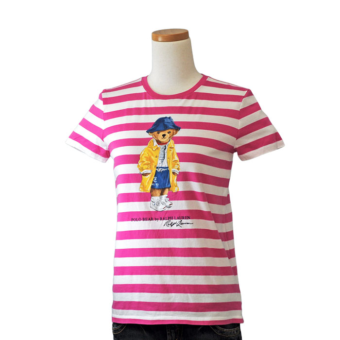 POLO ラルフローレン ガールズポロベア キャップスリーブ 半袖ボーダー
