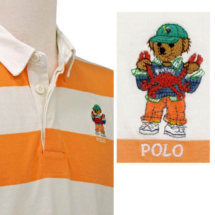 POLO ラルフローレン ボーイズポロベア ボーダーラガーシャツ