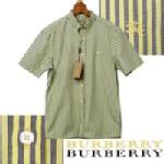 BURBERRYバーバリーMen'sマルチストライプ 半袖シャツ