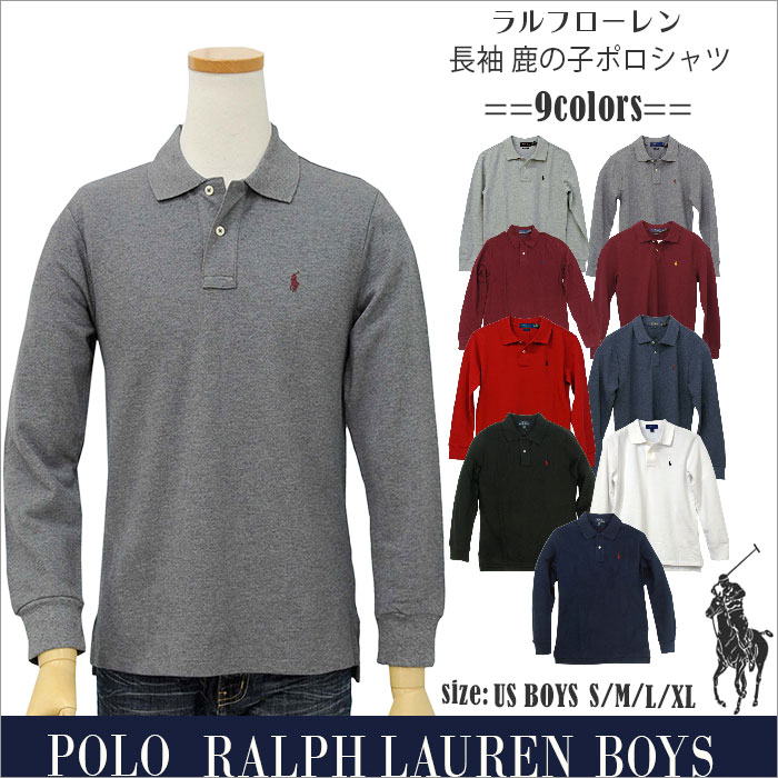 POLO ラルフローレン長袖 鹿の子ポロシャツ 長袖 ポロ、ラガ-シャツ 
