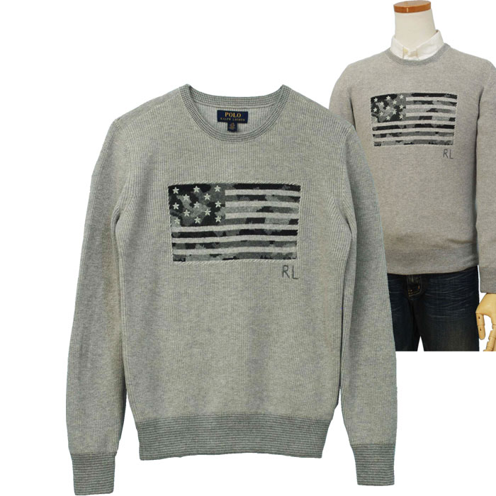 POLO ラルフローレンUSA フラッグセーター セーター、カ-ディガン