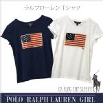 POLO Ralph Lauren Girl's USフラッグ キャップスリーブTシャツ